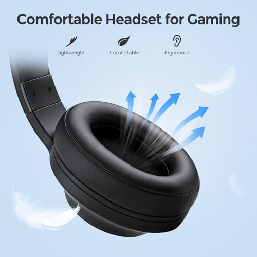 AOC Over-Ear Wireless Gaming Headset with Detachable Noise Cancelling Mic | Bluetooth 6.0 & 2.4GHz, RGB Lighting, Compatible with PS5, PS4, PC, Xbox, Switch