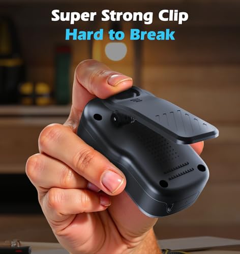 KAIY Wearable Bluetooth Speaker with Mic Portable Clip On Speakers - color: Blue