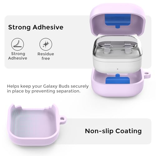AhaStyle Silicone Case for Samsung Galaxy Buds4 and Galaxy Buds4 Pro (2026) | Skin-Friendly Soft Touch, Full Protection, Shockproof, Wireless Charging, Galaxy Buds4 Series Accessories, for Men Women - color: Galaxy Buds4/Buds4 Pro, Lavender