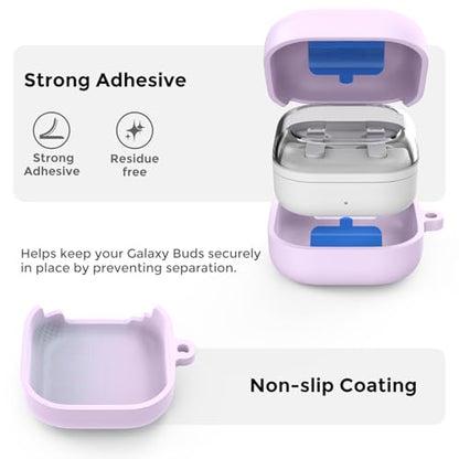AhaStyle Silicone Case for Samsung Galaxy Buds4 and Galaxy Buds4 Pro (2026) | Skin-Friendly Soft Touch, Full Protection, Shockproof, Wireless Charging, Galaxy Buds4 Series Accessories, for Men Women - color: Galaxy Buds4/Buds4 Pro, Lavender