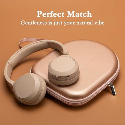Ginsco Case Compatible with JBL Tune 510BT/520BT/500BT with Sony WH-CH520/510, Ultra-Slim Hard Shell Waterproof Headphone Case for On Ear Headphones (Rose Gold) - color: Rose Gold