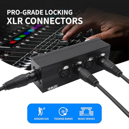 3Pin XLR 1 Male to 4 Female Splitter,4WAY XLR Four-Input and one-Output Parallel Connection Adapter,Four Microphone inputs Converted to one Output,4 in to 1 Out Aduio Splitter - color: XLR 4F TO 1M Adapter