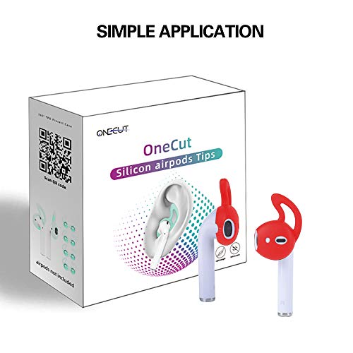 5 Pairs Silicone Ear Tips Compatible for AirPods 1&2 Red - color: Red