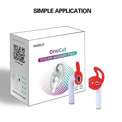 5 Pairs Silicone Ear Tips Compatible for AirPods 1&2 Red - color: Red