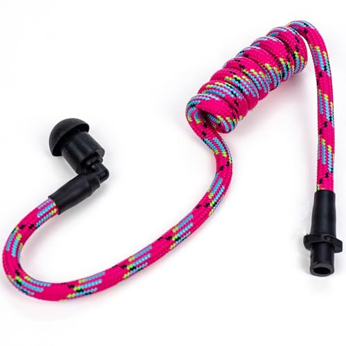 Fabric-Coated Acoustic Tube Ear Piece - Tubeez Walkie Talkie Earpiece with Black Ear Plugs - Moisture-Blocking Threaded Tube Fits with Any Motorola Radio Earpiece, Retro - color: Retro