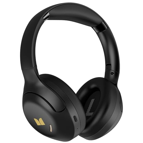 Monster Harmonic N22 ANC Active Noise Cancelling Headphones, Bluetooth Headphones Over Ear, 60H Playtime, HiFi Stereo Audio, Deep Bass, Buil Black | Over Ear with 3 EQ Modes, 110H Playtime, HiFi Stereo Audio, Bluetooth 6.0, Wireless Headphones for Work Tr