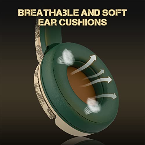 NUBWO G08 Wireless Gaming Headset with Microphone: 100-Hr Battery Life, 10m Range, Unique Desert Color, Compatible with PS4/PS5/PC/Mac