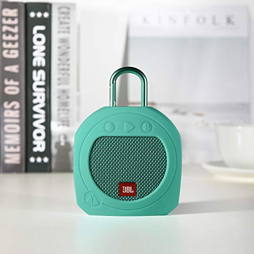Protective Silicone Stand Up Case for JBL Clip 3 Waterproof Portable Speaker (Teal) - color: Teal