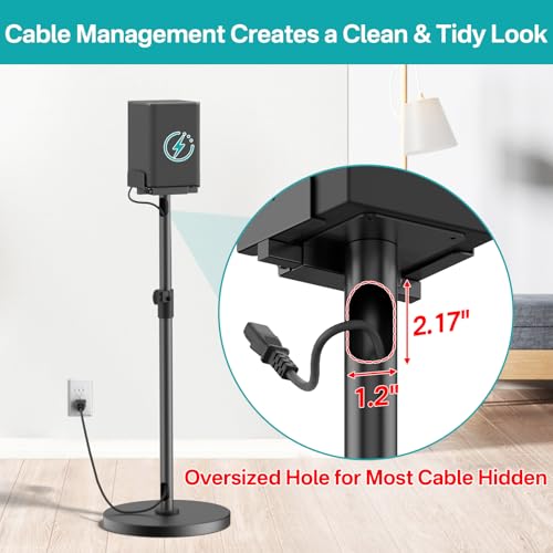 Heavy-Duty Speaker Stands Pair for LG Speaker Stands with LG Soundbar Mount - Height Adjustable Floor Speaker Stands for LG Surround Sound Speaker Stands SPQ8-S S95QR 578S1-S S78S2-S S65S3-S S55TR