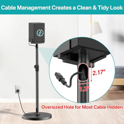 Heavy-Duty Speaker Stands Pair for LG Speaker Stands with LG Soundbar Mount - Height Adjustable Floor Speaker Stands for LG Surround Sound Speaker Stands SPQ8-S S95QR 578S1-S S78S2-S S65S3-S S55TR