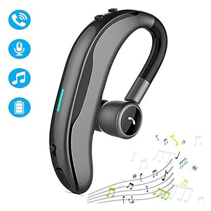 Wireless Headset Earpiece Headphone Handsfree Call Earpiece Noise Cancelling Earbud Headsets Long Standby Time Earphone Compatible with Smart Cell Phones Trucker Car Driver Business Office Men Women - color: Grey
