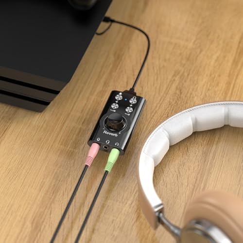 Jectse Transform Your Sound Experience with Our USB Sound Card, Supporting Standard Stereo, headsets, and Microphones with a 3.5mm Jack, External Sound Card for PC