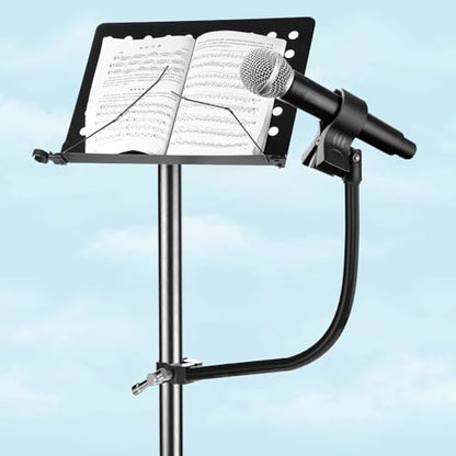 Mippko Gooseneck Microphone Stand,19.69" Flexible Adjustable Arm Super Crab Clamp Mic Clip 3/8"-16 to 5/8"-27 Adapter Mount,Compatible with Shure/Fifine / AT2020 / Pyle/Blue Snowball/Razer - style: Gooseneck Microphone Stand