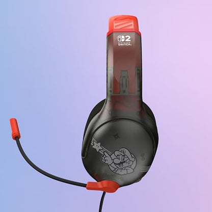 Turtle Beach Airlite Fit Wired Gaming Headset Mario Star, Nintendo Switch 2 | Also works with Nintendo Switch OLED, Flip-to-Mute Mic, Comfortable Ear Cushions, 40mm Speakers, Lightweight, Mario Star - color: Mario Star