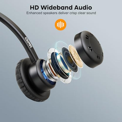 MAIRDI Office Headset with RJ9 Jack for Cisco Phone, Including 3.5mm Jack for Cell Phone PC Laptops, Mono Telephone Headset with Noise Canceling Microphone for Call Centers Landline Deskphone - style: Monaural