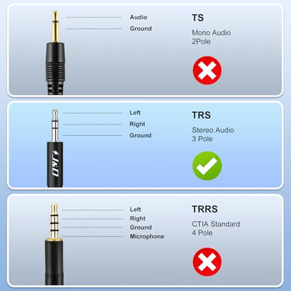 J&D 3.5mm to 2.5mm Aux Audio Cable, 90 Degree Right Angle Headphone Cord 2.5mm Male to 1/8 inch 3.5mm Female Stereo Audio Jack Adapter Cable Compatible with Bose & JBL Earphones, 3.3 Ft - size: 3.3 Feet