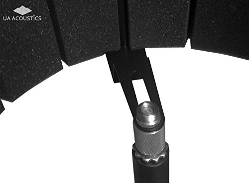Reflection Filter Portable Microphone Vocal Booth/Pro audio Isolation Shield «Airscreen Filter», Acoustic Foam Microphone Screen