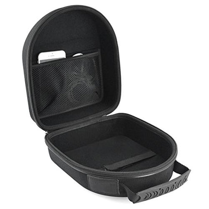 Geekria Shield Case for Large-Sized Over-Ear Headphones, Replacement Protective Hard Shell Travel Carrying Bag with Cable Storage, Compatible with Audio-Technica ATH-AD990X, AKG K701 (Black)