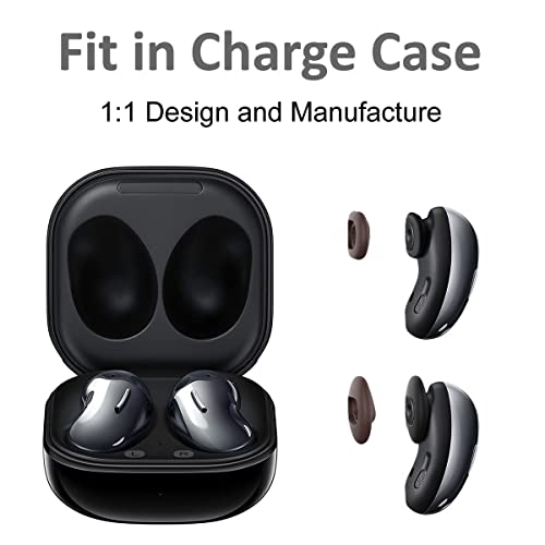 A-Focus 10 Pairs S/L Galaxy Buds Live Ear Tips Adapter Set Replacement Wing Earbuds Cushion Ear Gel Cover Skin Accessories Compatible with Samsung Galaxy Buds Live SM-R180, Mystic Brown - color: brown