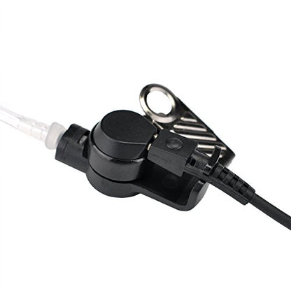 K-Storm Radio Acoustic Tube Earpiece Compatible with Kenwood Walkie Talkie | 2 Pin Surveillance Headset with Mic Fit Baofong UV-5R BF-F8HP Retevis RT21 RT22 Arcshell AR-5 - style: 1 pack