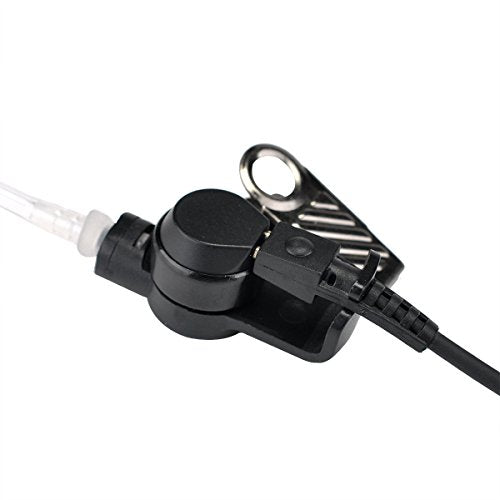 K-Storm Radio Acoustic Tube Earpiece Compatible with Kenwood Walkie Talkie | 2 Pin Surveillance Headset with Mic Fit Baofong UV-5R BF-F8HP Retevis RT21 RT22 Arcshell AR-5 - style: 2 packs