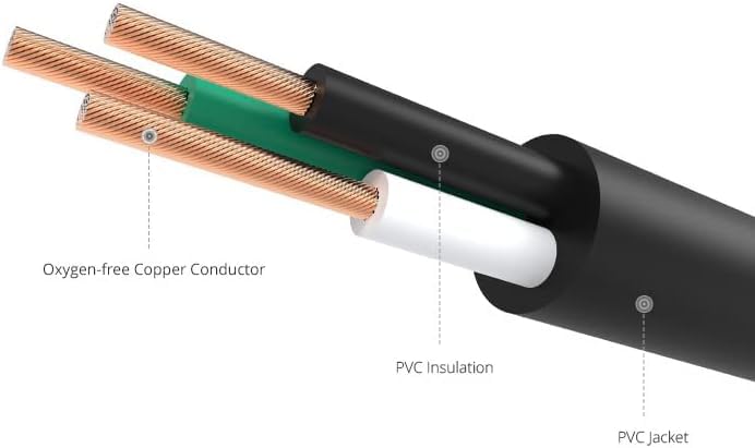 Toptekits Heavy-Duty Power Extension Cord,NEMA 5-15P to NEMA 5-15R Power Extension Cable, US 3 Prong Male Plug to Female Socket Power Cable Cord (16AWG, 10ft/3m) - size: 10ft/3m, style: 16AWG