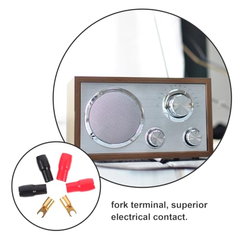 10Pcs 4 Gauge Wire Connectors: Speaker Connectors Terminal, Gauge Strip Fork Adapters for Speaker Wire Cable Terminal Plug（A0329）