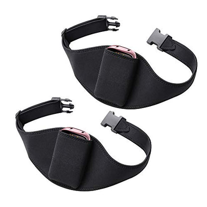 2 Pack Mic Belt for Fitness Instructors,Vertical Microphone Transmitter Carrier Belt for Fitness Class,Public Speaking,Theatre,Pilates Teachers,Spin Yoga - color: 2 PACK-Full Black