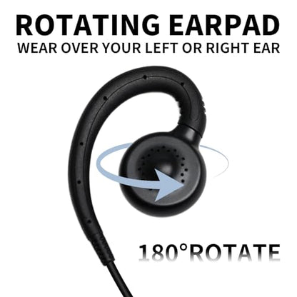 Two-Wire Xpr 3300e Earpiece C Shape Swivel Xpr3500e Ear Piece with Mic Walkie Talkie Headphone Ptt Headset for xpr3500 xpr3300 xpr3300e xpr 3500 3500e 3300 2 Way Radio
