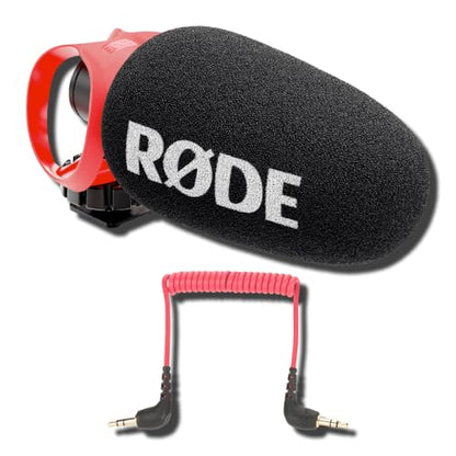 Rode VideoMicro II Ultra-Compact Shotgun Microphone Bundle with SC2 10-Foot 3.5mm TRS Straight Extension Cable — Supercardioid Camera Mic for Boom Pole, Filmmaking, Vlogging, Documentary - color: SC2 Bundle