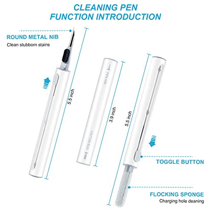 Airpod Cleaner Kit for Airpods Pro 1 2 3 | Portable ear wax cleaner with soft brush fits AirPods, earbuds and phone charging ports