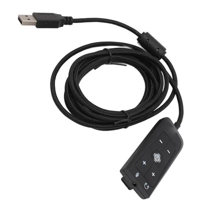 USB Audio Converter, Plug and Play with Microphone Support and Volume Control, Aux Adapter for Gaming PC Laptop Travel Office Use