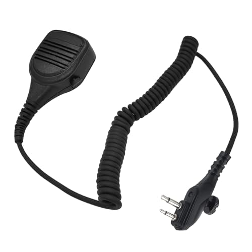 Radio Speaker Mic Shoulder Lapel Hand Microphone with 3.5mm Audio Jack Walkie Talkie Hands Free Mikes for Hyt Hytera BD 402 402i 502 502i 612i 482i 362i PD 506 TC508 (Black)