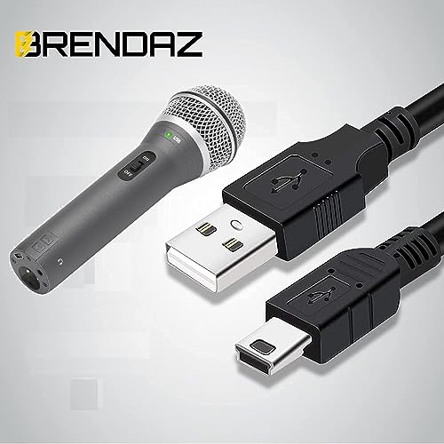 BRENDAZ Mini USB Cable Compatible with Samson Q2U USB Microphone, Meteor Mic USB Mic, Go Mic USB Microphone.
