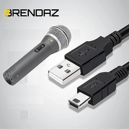 BRENDAZ Mini USB Cable Compatible with Samson Q2U USB Microphone, Meteor Mic USB Mic, Go Mic USB Microphone.