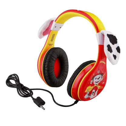 eKids Paw Patrol Marshall Kids Headphones, Wired Headphones Compatiable with 3.5mm Jack, Children's Earphones for School, Home, or Travel | Adjustable Headband - color: Marshall Headphones