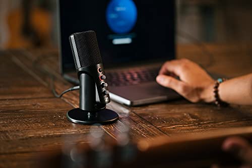 SENNHEISER Professional Profile - USB Cardioid Condenser Microphone & Table Stand, 1.2 m USB-C Cable - Mute Button, Built-in Headphone Jack, Gain, Mix & Volume Control, for PC & Mac,Black - style: Profile Mic