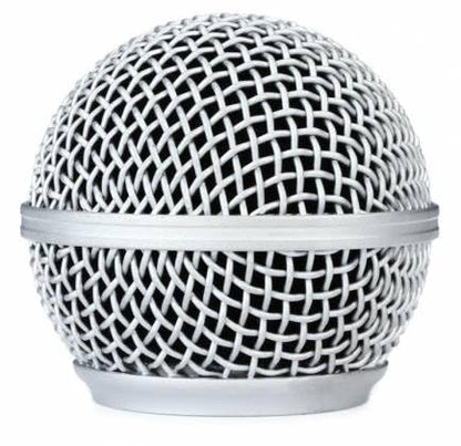 RK143G Replacement Grille for Shure BLX288/SM58 Digital Handheld Wireless Microphone System 2-Pack, with Windscreen, Silver Color, 2 Pack