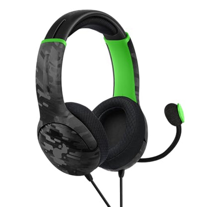 PDP AIRLITE Wired Headset: Neon Carbon - Xbox Series X|S, Xbox One, & Windows 10/11 PC - color: Neon Carbon