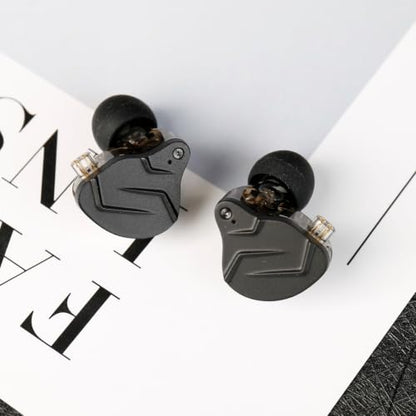 KZ ZSN PRO X Gaming Earbuds in Ear Monitor Headphones, High Fidelity IEMS Earphones, Hybrid Dual Driver Wired Earbuds with 1BA 1DD Detachable Tangle-Free Cable for Computer Tablet (Black, with Mic) - color: Black, style: with mic