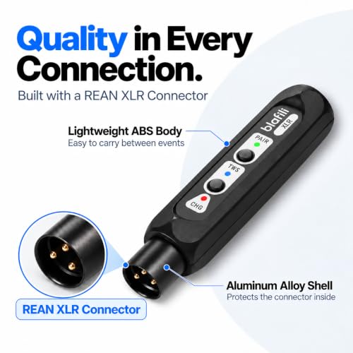 XLR Bluetooth Audio Receiver for Mixers, PA Speakers & DJ Systems