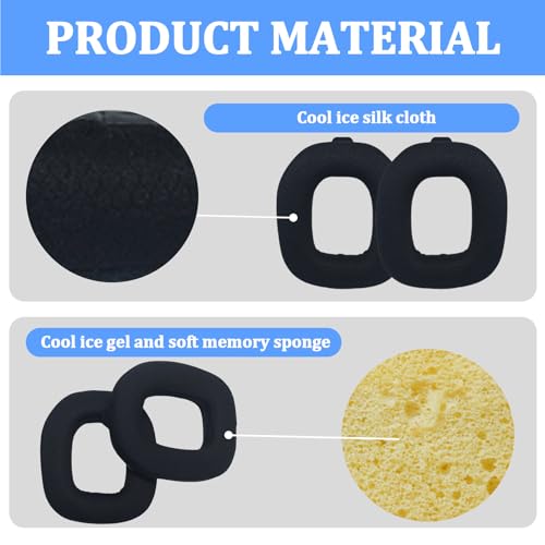 Adhiper Earpads &Headband for Astro A50 Gen 4 Gen5 A50X Headset,Mesh Fabric | Mod Kit A50 Gen 4 Noise Cancelling Foam Ear Cushions,Durability Replacement Earpads,with 2 Headband,1 Pairs Earpads (Black) - color: Mesh Black