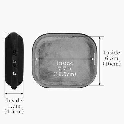 Linkidea Headphones Carrying Case Compatible with JBL Tune 670NC/Tune 660/600BT/570BT, Live 460NC/400BT, Protective Hard Shell Travel Bag with Cable, Charger Storage (Black)