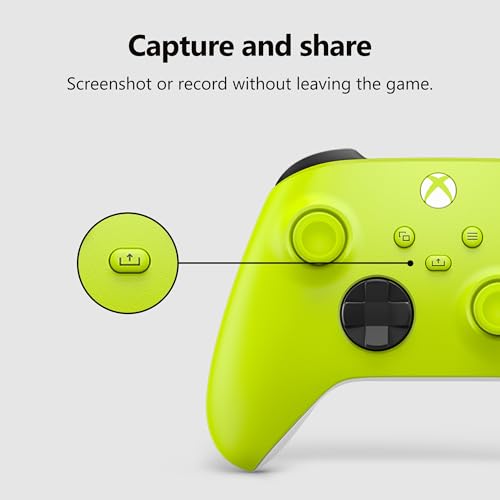 Xbox Wireless Gaming Controller | Electric Volt | Consoles, PCs, TVs, mobile, and more | Textured Grip | Wireless, Bluetooth, USB-C Connectivity - style: Electric Volt