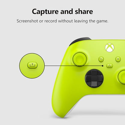 Xbox Wireless Gaming Controller | Electric Volt | Consoles, PCs, TVs, mobile, and more | Textured Grip | Wireless, Bluetooth, USB-C Connectivity - style: Electric Volt