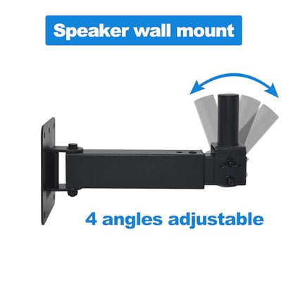 Speaker Wall Mount,Swivel and Tilt, Holds up to 100lbs, 2 Packs | Heavy Duty Wall Speaker Mount bracket for Professional Audio, HD-329, Black - style: HD-329