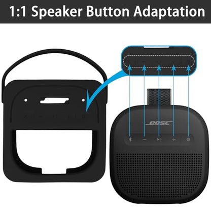 for Bose New SoundLink Micro 2nd Gen Portable Speaker Silicone Case,Black - color: Black Case