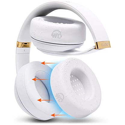 WC SweatZ Studio - Patented Covers for Beats Studio 3 (A1914) & 2 (B0500) | Made by Wicked Cushions | Made with Premium Silicone | Also fits B0501 | White - color: White
