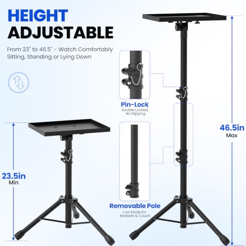 Projector Stand Tripod Laptop Stands Height Adjustable - size: A：23"-46"