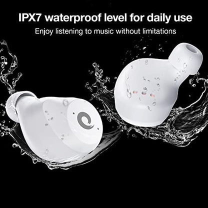 X9 Wireless Earbuds Bluetooth 5.3 Headphones Waterproof Stereo Earphones in Ear Touch Control with Microphone Headset with Deep Bass for Sport, Gaming and Running(White) - color: White